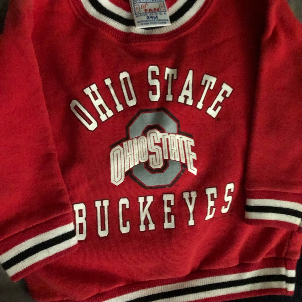 Only lil FAN Red and Black Kids Sweatshirt